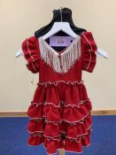 Red Spanish Dress Approx. Age 4 - 6