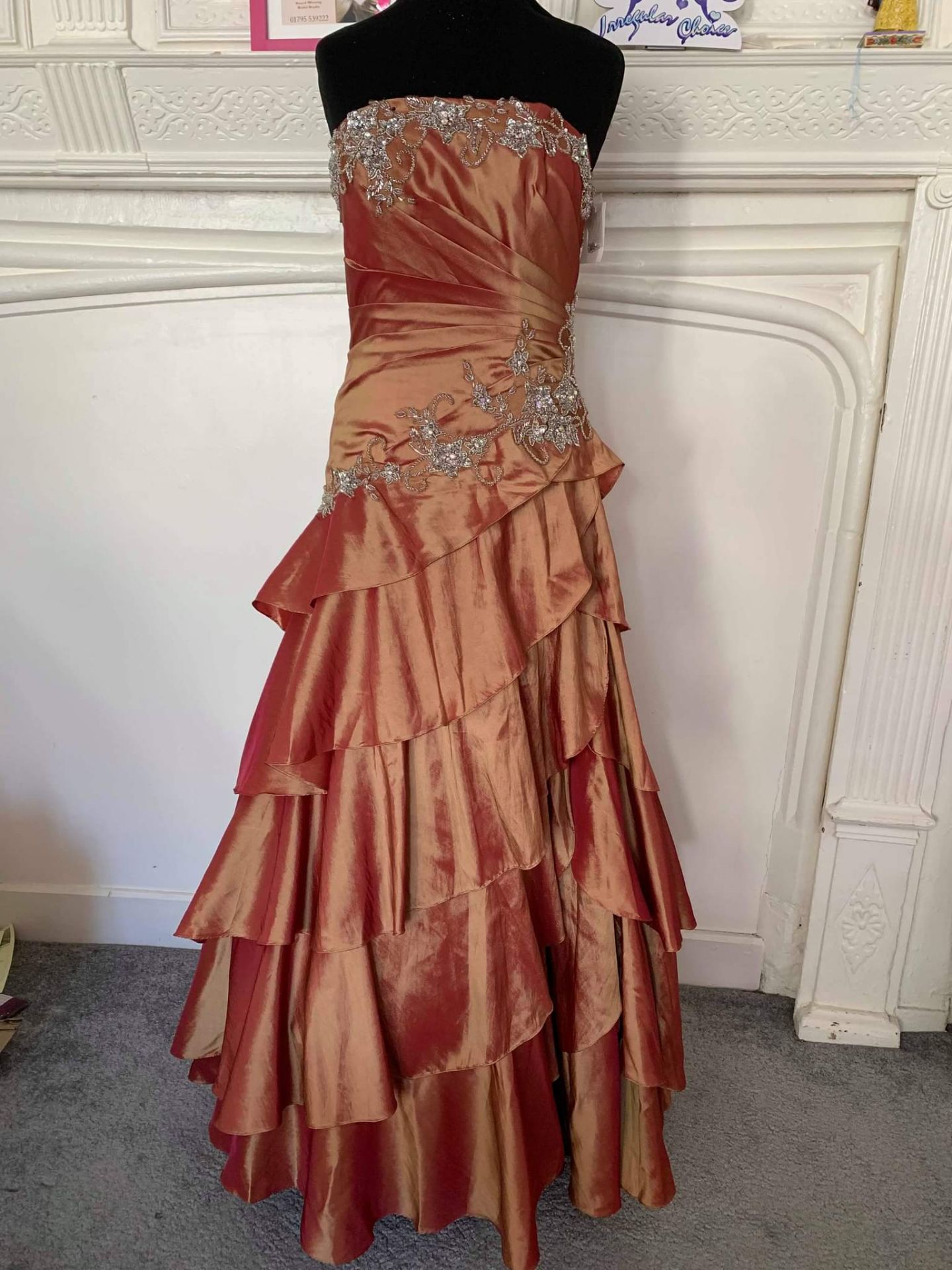 Bronze Ruby Prom Dress Size 12 - Image 2 of 3