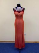 Bronze/Red Pageant Dress Size 8.