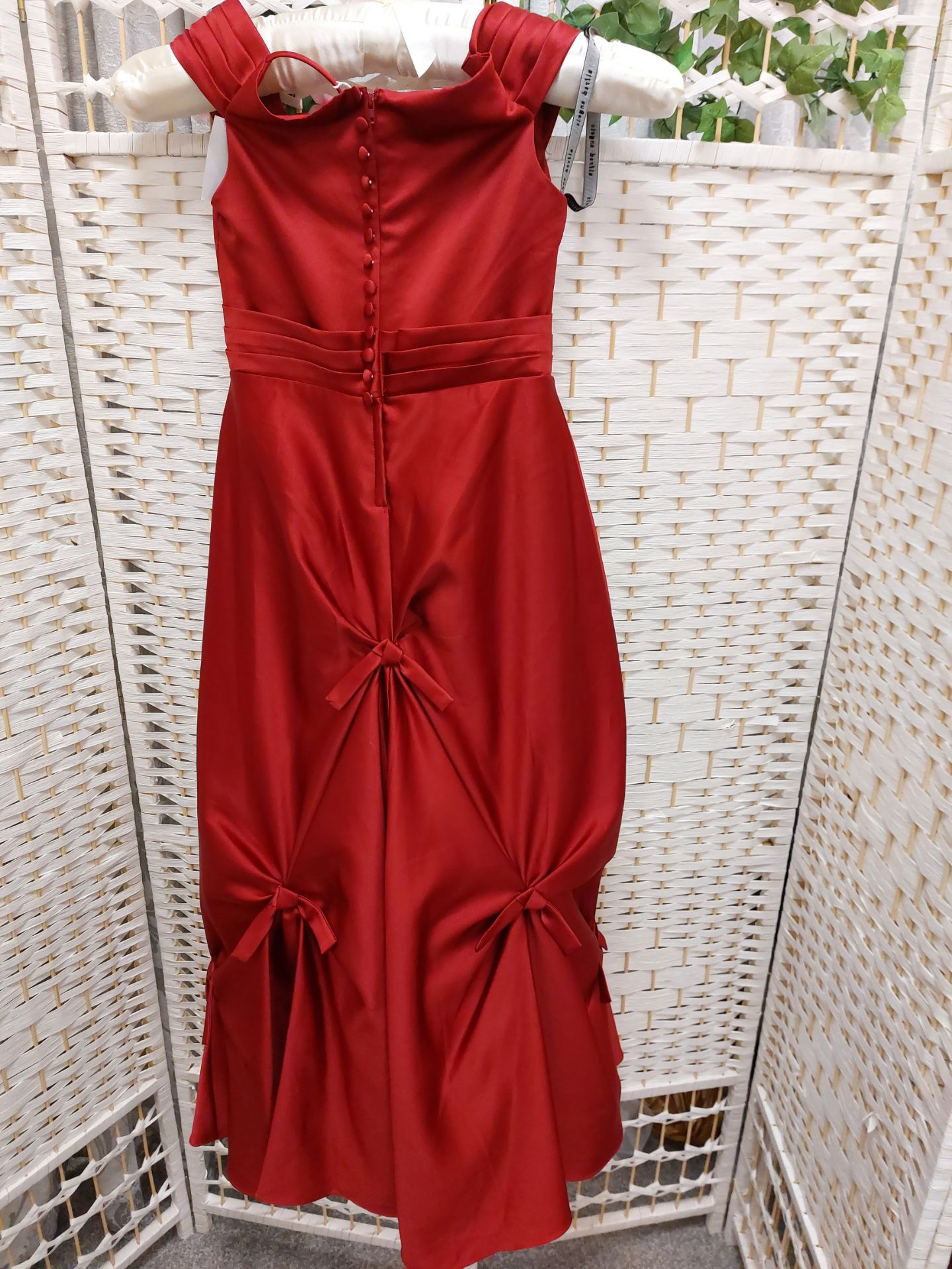 Alfred Angelo Burgundy Dress Age 10 - Image 2 of 2