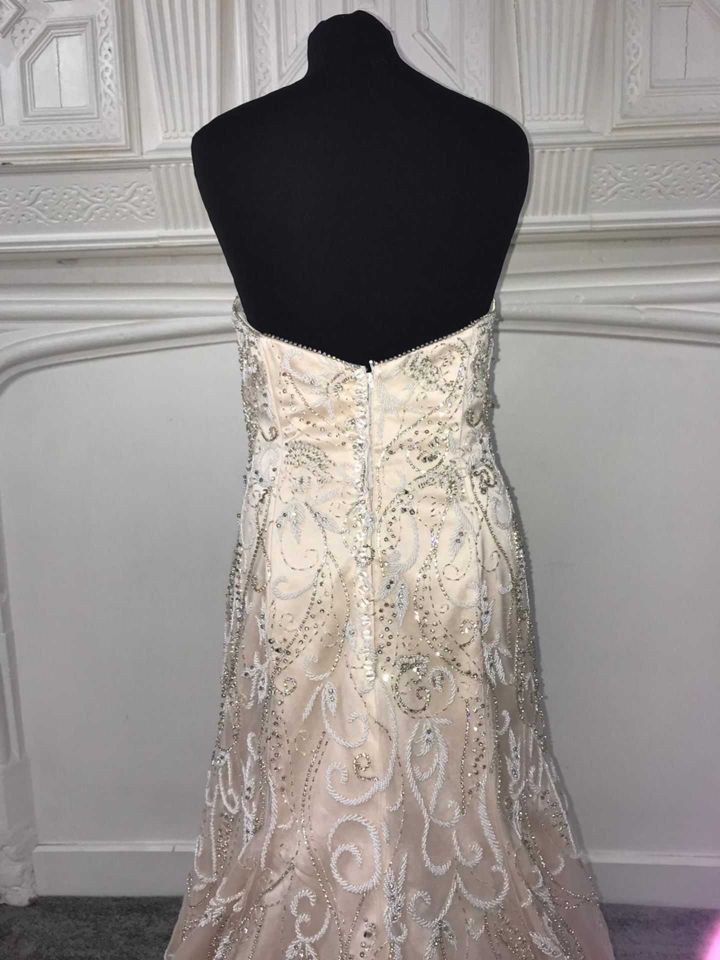 New Gold Wedding Dress RRP £1,495 Size 6 - Image 4 of 8