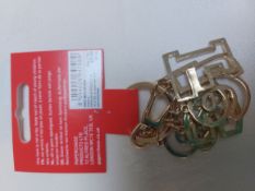 Paperchase Keyrings FIERCE Gold box of 20 RRP £100