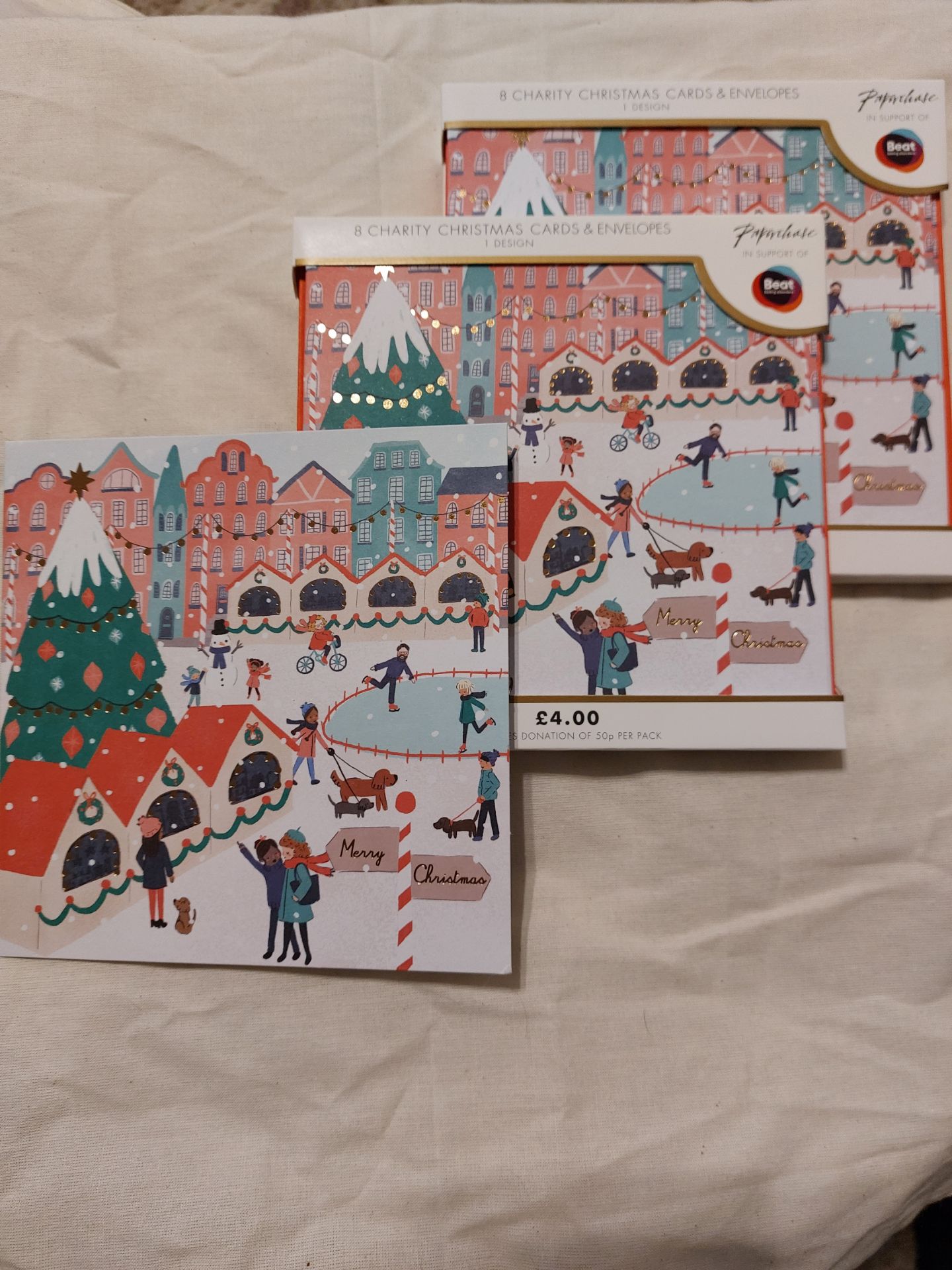 Christmas Cards - 24 Packs RRP £96 - Paperchase. Market Scene & Nativity Scene - Image 3 of 3