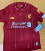 Liverpool Jordan Henderson Signed Football Shirt Age 7/8 Years Old