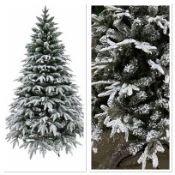 10 x 6FT Christmas Tree Artificial with Snow Frosted Mixed Pile Branches