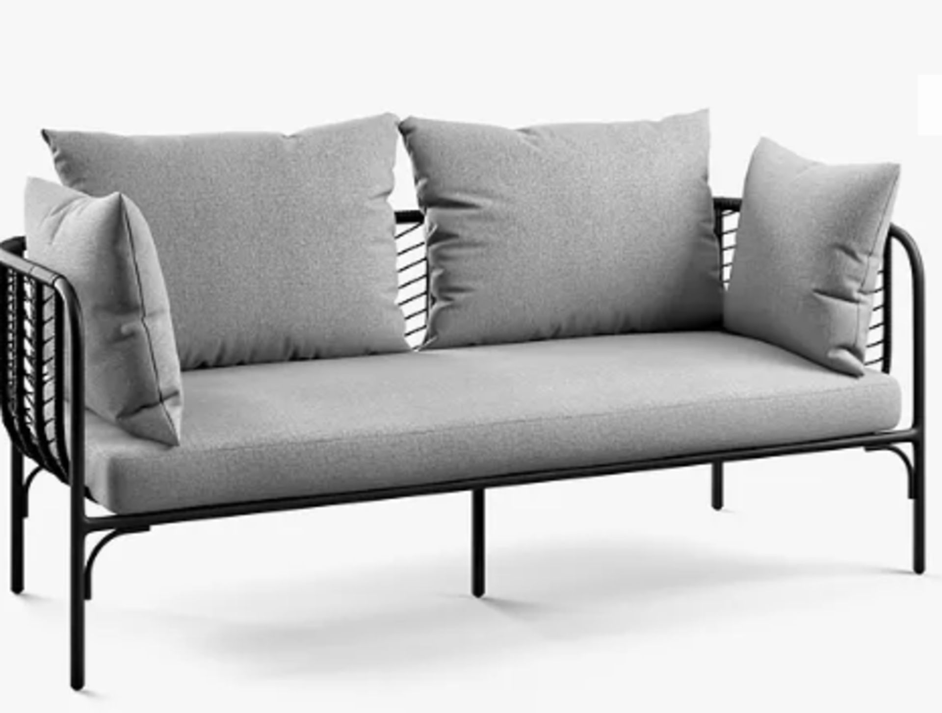 John Lewis Chevron 2-Seat Garden Sofa - Grading Info - RI003007551 Goods are faulty Parts fail...