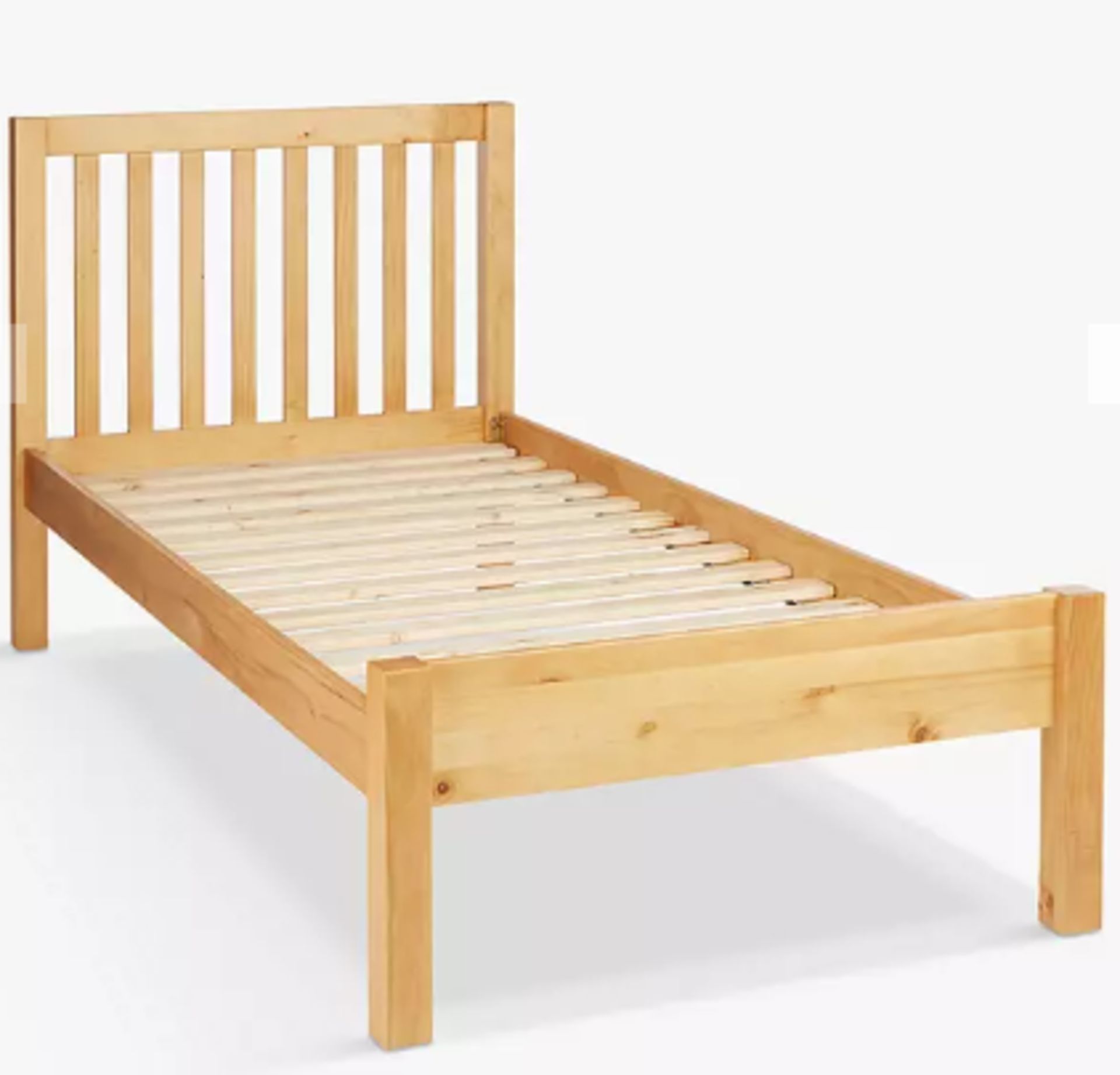 John Lewis ANYDAY Wilton Child Compliant Bed Frame, Single, Natural - Grading Info - RI0030049...