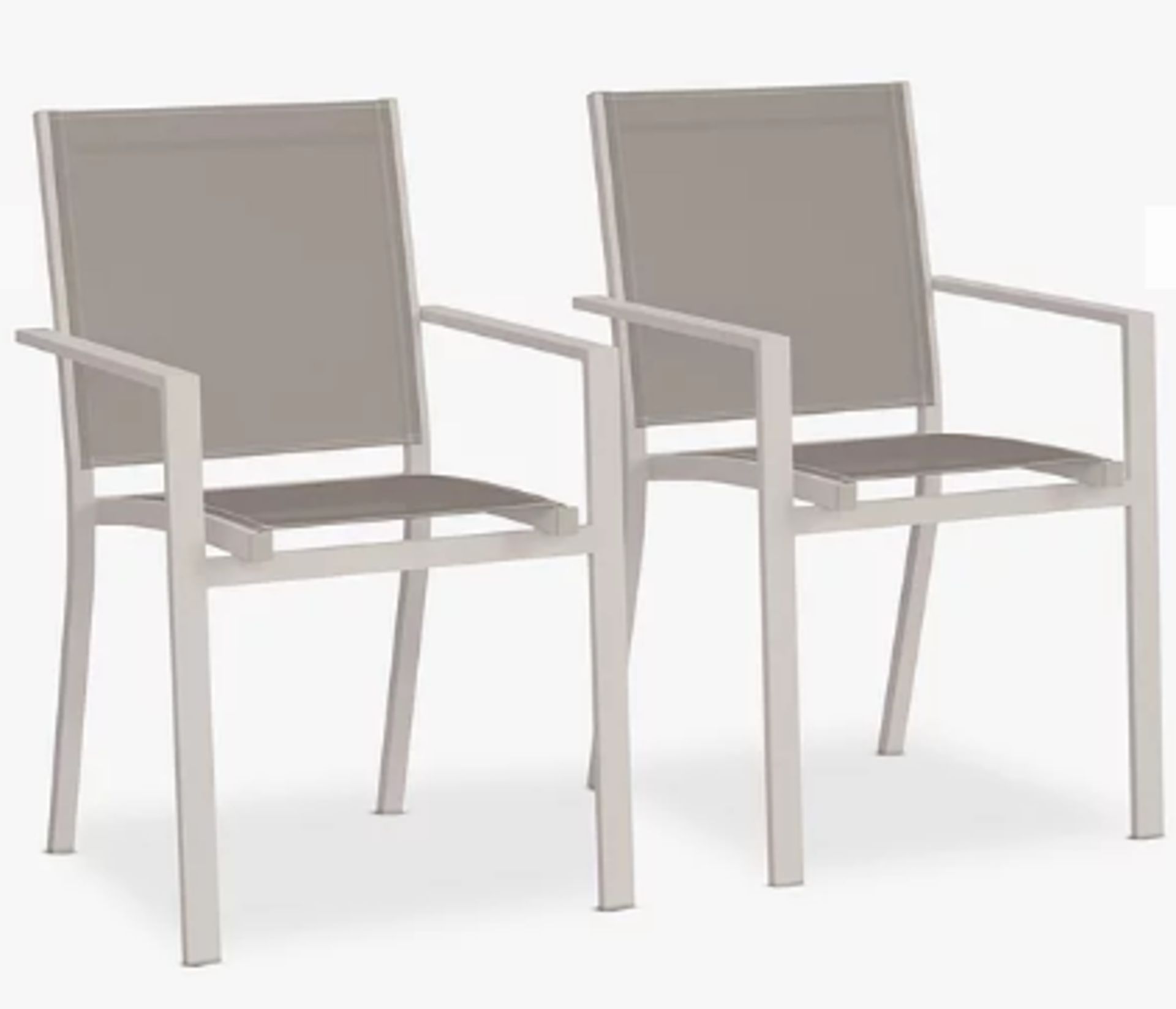 John Lewis Miami Garden Dining Chair, Set of 2, Putty - Grading Info - 52209056 DELIVERY CANCEL...