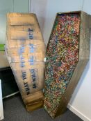 Maximilian Wiedemann "You get out what you put in, full-size Coffin Sculpture