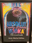 Andy Warhol absolute vodka framed print