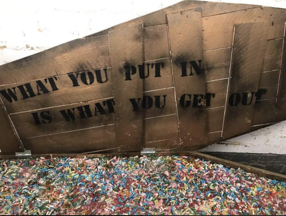 Maximilian Wiedemann "You get out what you put in, full-size Coffin Sculpture - Image 17 of 19