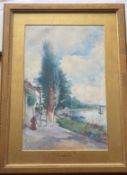 Strand on Green signed watercolour by Charles James Lauder (1841-1920) RSW
