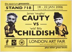 2006 Artists Face-off 'Naughty' Cauty VS 'Wild' Billy Childish 'Fight Ticket' by L 13 Gallery Fly...