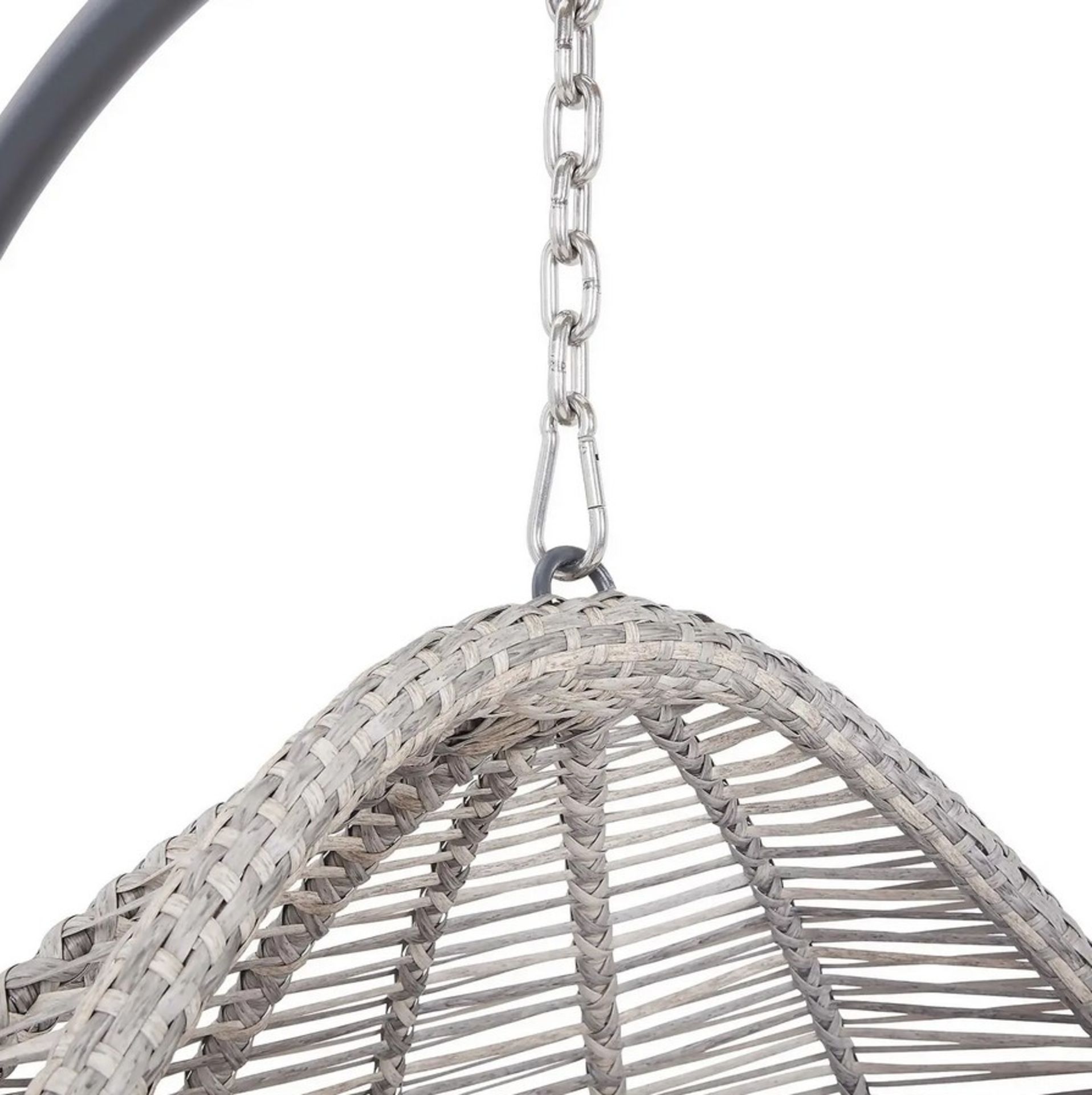 (18/P) RRP £360. Florence Collection Hanging Egg Chair. Powder Coated Steel Frame. Hand Woven Syn... - Image 3 of 6