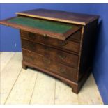 C18th Small Oak Chest of Drawers with Brushing Slide