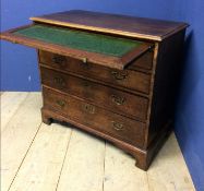 C18th Small Oak Chest of Drawers with Brushing Slide