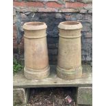 Pair of Buff Terracotta Chimney Pots