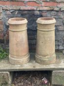 Pair of Buff Terracotta Chimney Pots