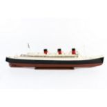 Large Model of the Queen Mary Made From Luncheon Meat Cans