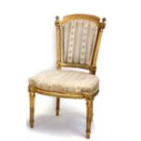 C19th Giltwood Carved Salon Chair