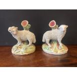 Pair of Staffordshire Pottery Sheep