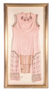 Original 1920S Flappers Dress Mounted in a Gilt Frame No Glass