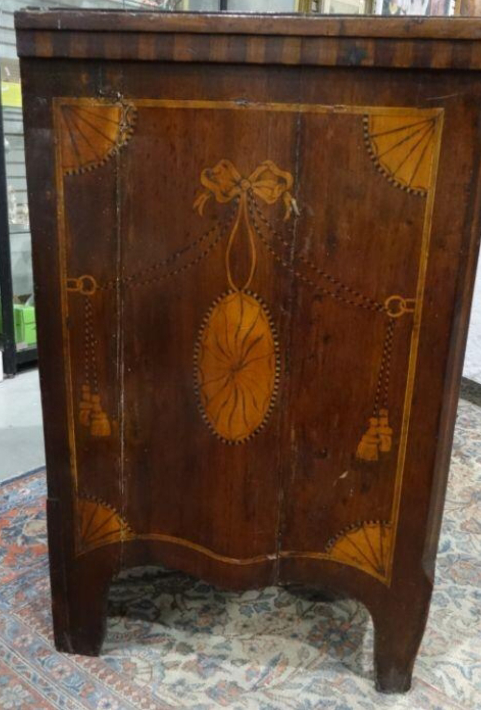 Italian Serpentine Fronted Tambour Fronted Cabinet - Image 3 of 5