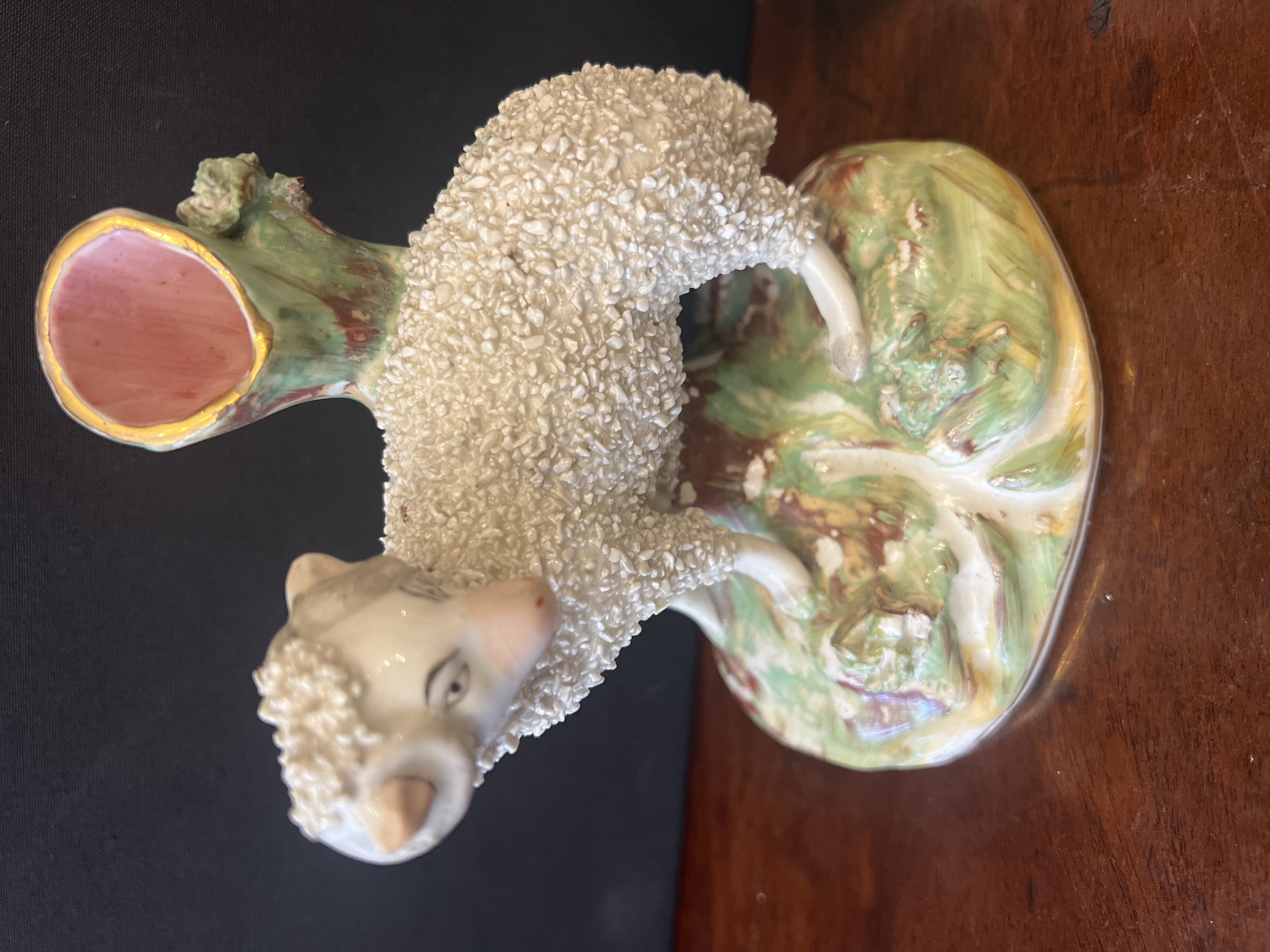Pair of Staffordshire Pottery Sheep - Image 2 of 5