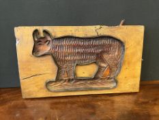 18th Fruitwood Gingerbread Mould of a Cow