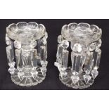C19th Small Pair of Glass Lustres
