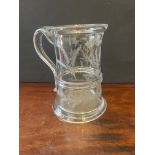 Etched Glass Tankard Initialled Mmc