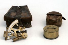 Naval Interest Pocket Sized Sextant And Another Similar