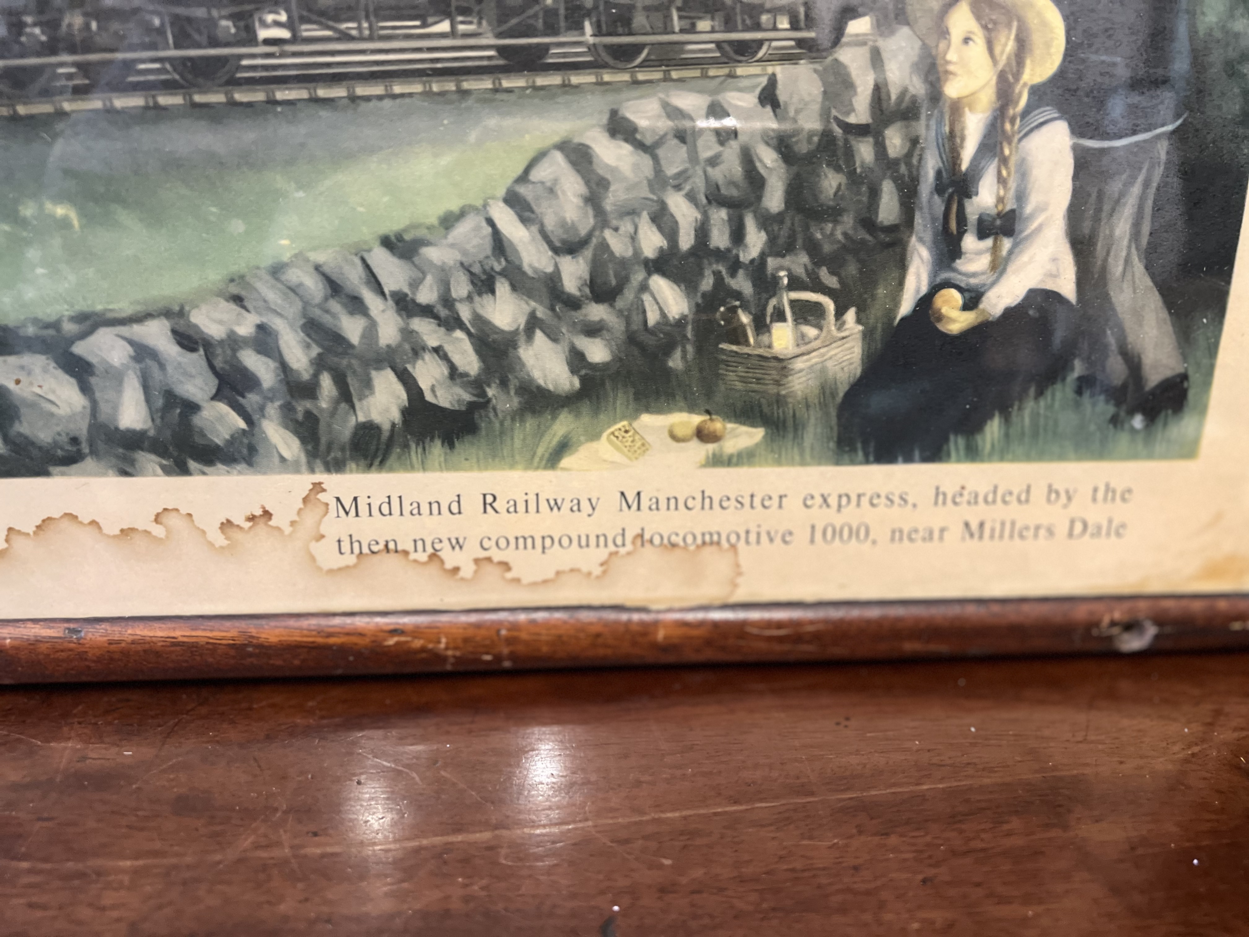 Railwayana Interest Original Lithograph Railway Poster By C Hamilton Ellis in Original Frame - Image 2 of 3