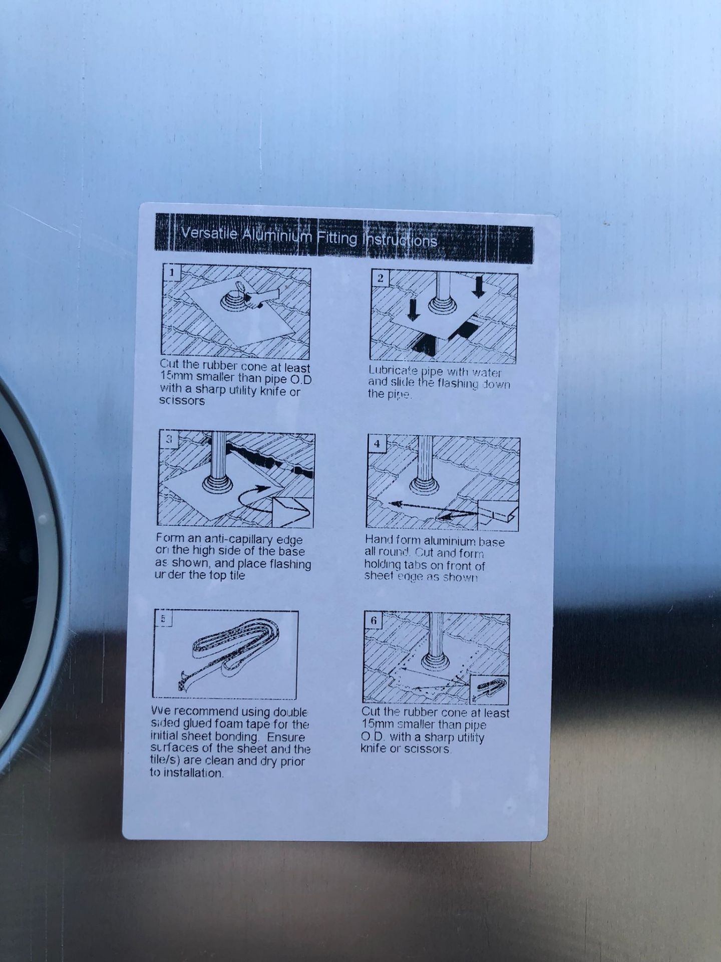 5 x Aluminium Flue Pipe Flashings for Stoves, Wood Burner, Roofs RRP £225+ - Image 2 of 6