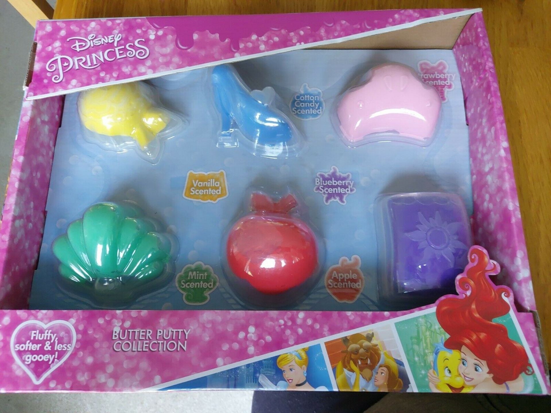 3x Disney Princess Butter Putty Collection Brand