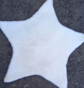 5 Brand New Soft Touch White Star Shaped Rugs
