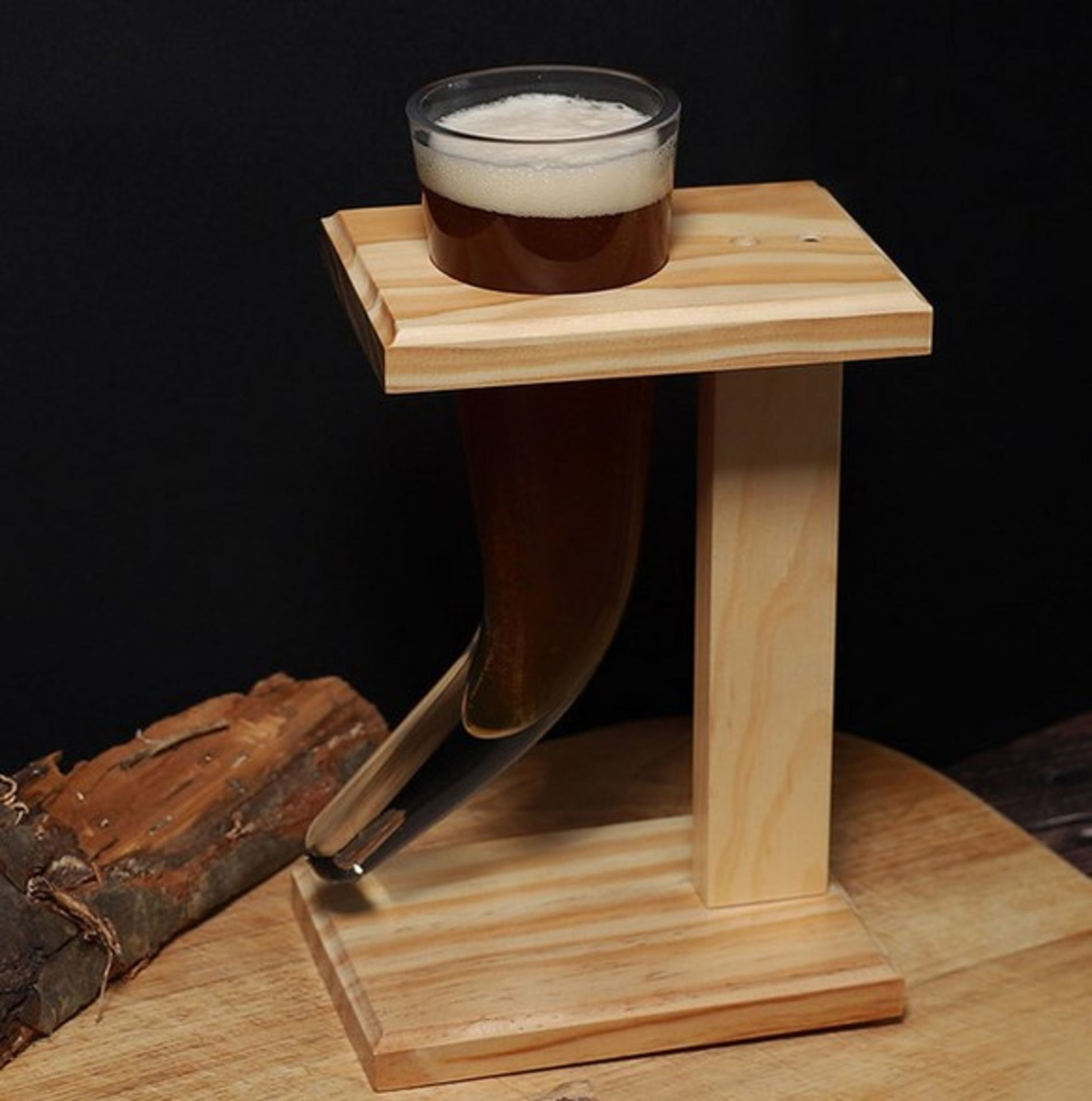 (34/5J) Lot RRP £120. 5x Viking Beer Horn With Wooden Stand RRP £20 Each. (All Units Appear As Ne...