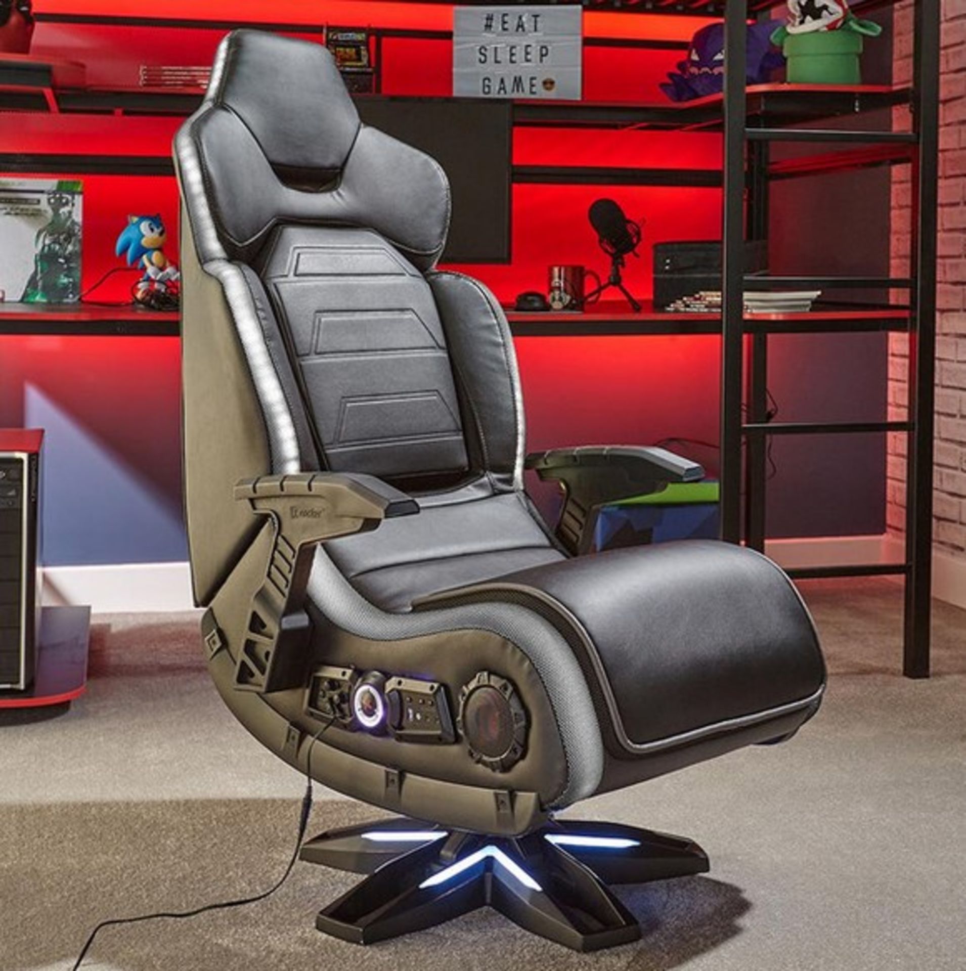 (31/R3) RRP £399. X Rocker Evo Elite LED 4.1 Audio Gaming Chair Black. (Unit Assembled. Lot Comes... - Image 2 of 12