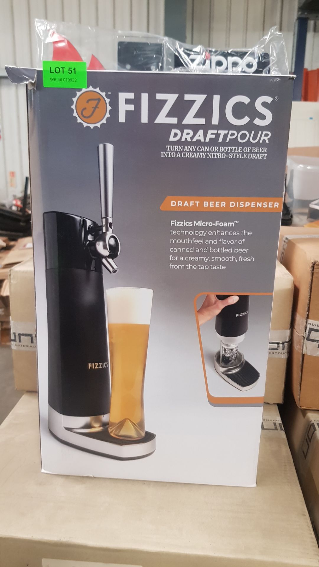 (51/5P) RRP £129.99. Fizzics Draft Pour Draft Beer Dispenser. Pull Your Own Pints At Home. Use Wi... - Image 5 of 5