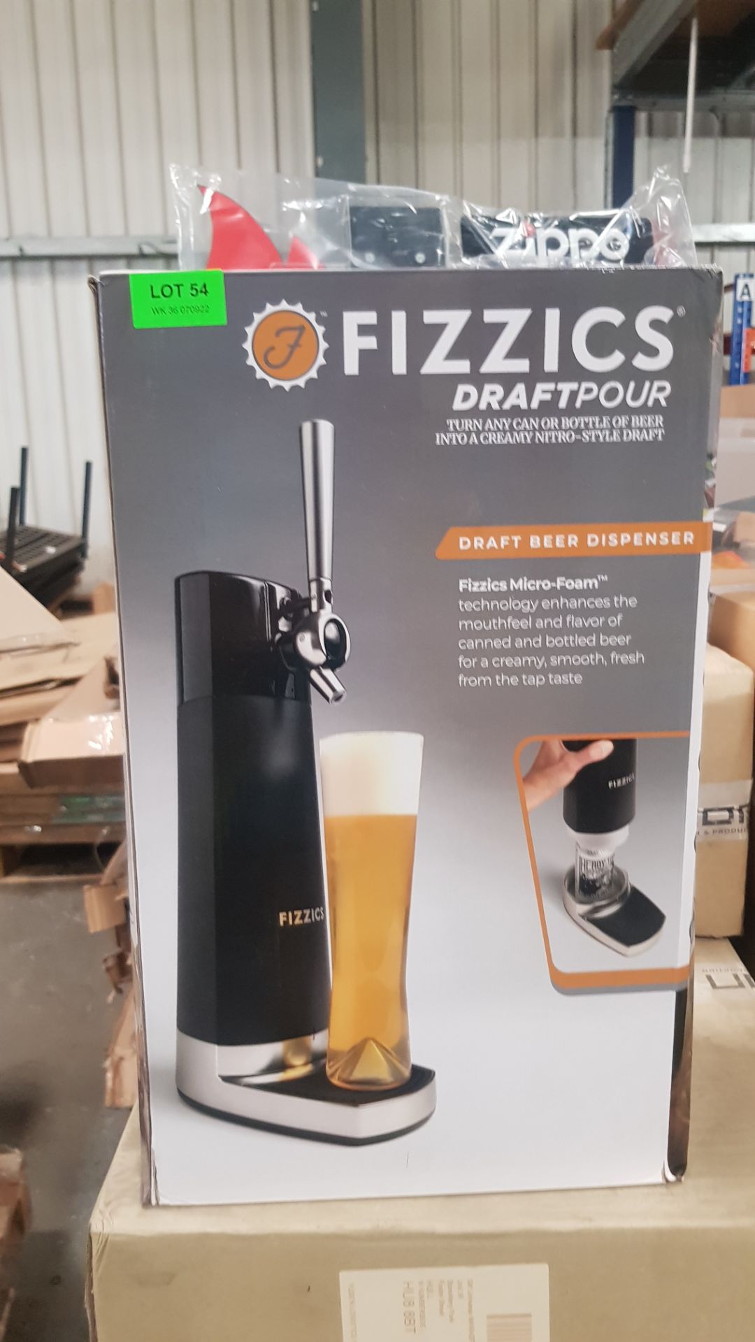 (54/5P) RRP £129.99. Fizzics Draft Pour Draft Beer Dispenser. Pull Your Own Pints At Home. Use Wi... - Image 5 of 5