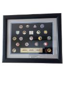 Framed Collection of NASA Pins - "One Small Step for Man, One Giant Leap for Mankind"