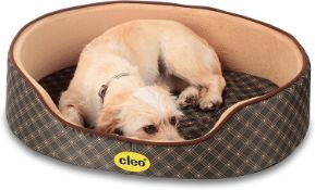 Brand New Cleo Sage/Gold Oxford Cat Bed, Dog Bed