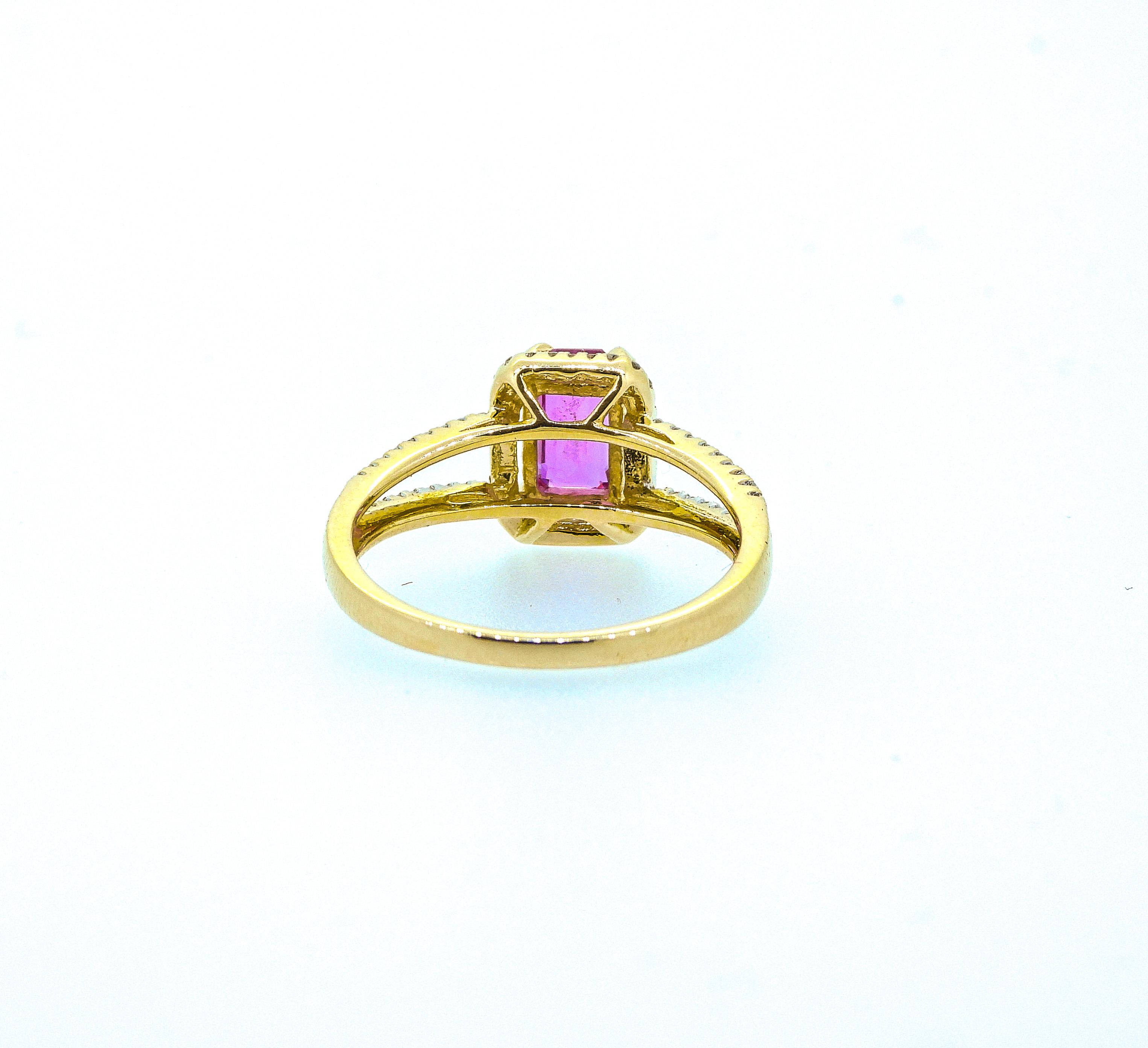 Certified 1.45 ct Untreated Pinkish / Red , Natural Ruby & Diamonds Ring - Image 5 of 5