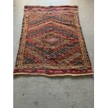 Rare c1900 Antique Persian, Kurdistan Tribal Kilim.