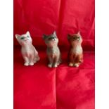 Trio of Cats Beswick and Royal Doulton