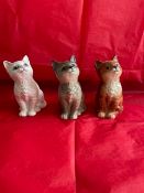 Trio of Cats Beswick and Royal Doulton