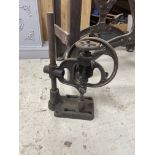 Antique Cast Iron Hand-Cranked Drill Press