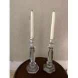 Pair Victorian Crystal Candlesticks