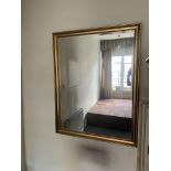 Large Mid-Century Mirror in Gilt Frame