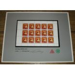 James Cauty - CNPD001-3VIC – (Red) SIGNED & MOUNTED MINT SHEET No. 18/50 - CNPD (2005)